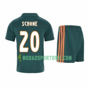 Koszulka Ajax Amsterdam Lasse Schöne 20 Dziecięcy Wyjazdowe Stroje Piłkarskie 2019/20 Krótki Rękaw